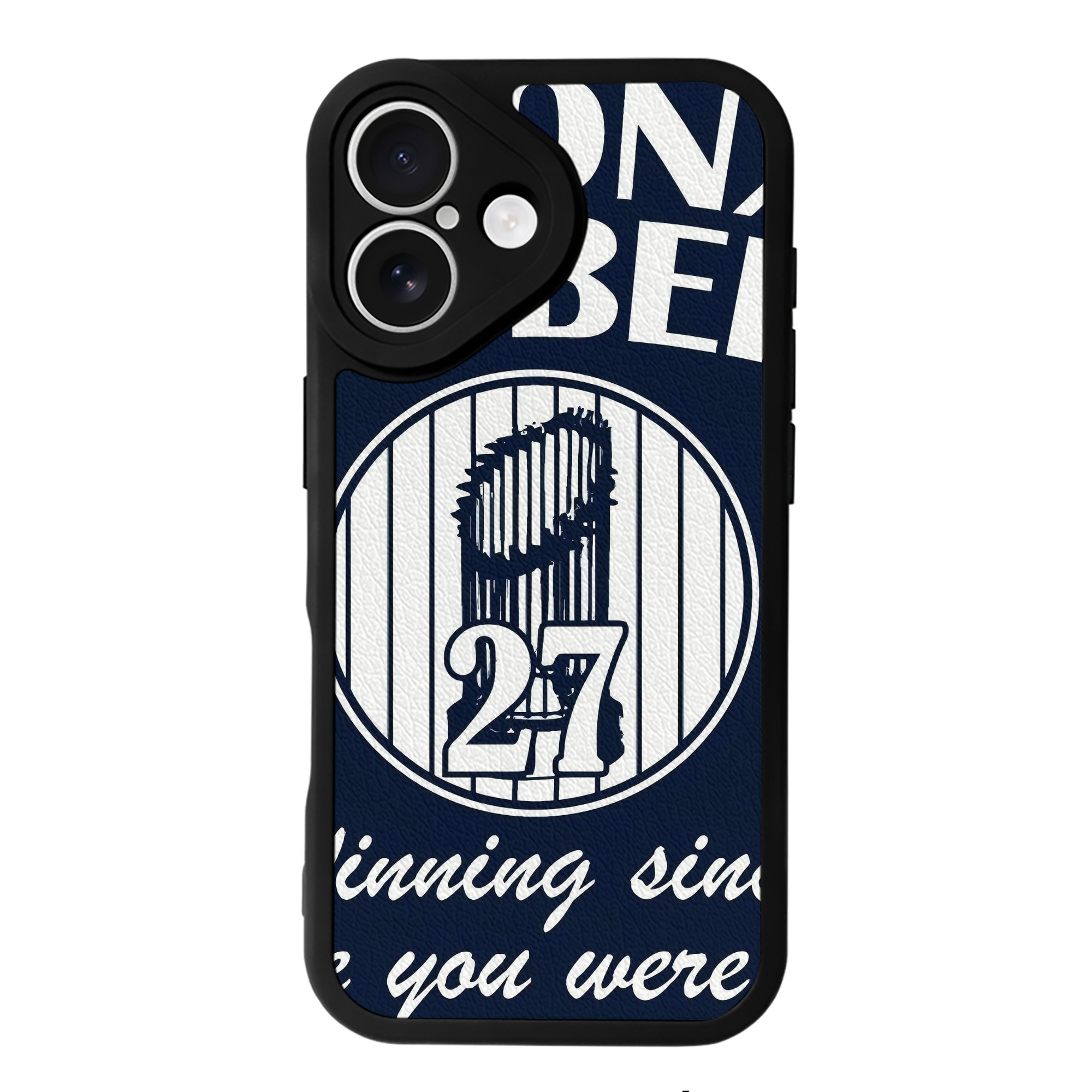 New York Yankees 240 IPhone 16 Silicone Leather Case – UV Print, Lambskin Texture – Perfect Fit, Wireless Charging Compatible, Scratch Resistant, Precise Cutouts – Stylish Protection For IPhone 16